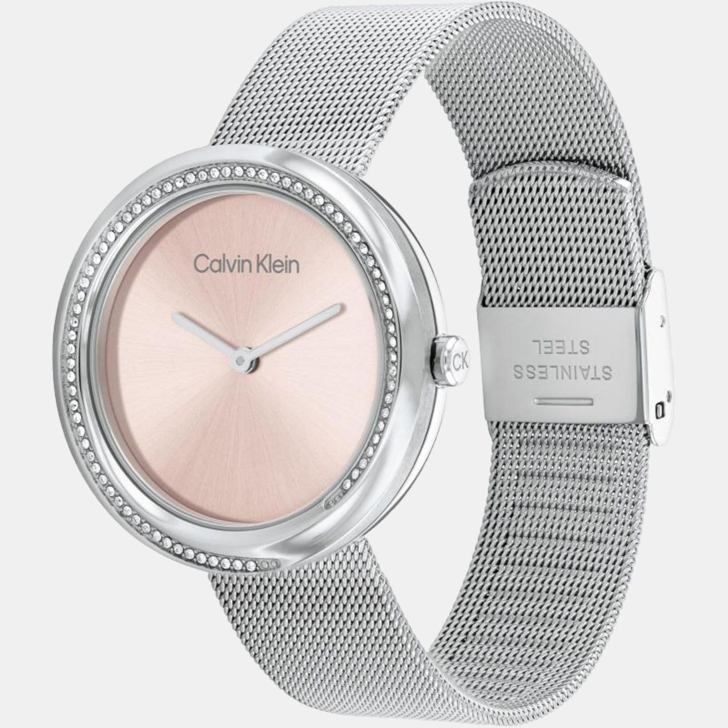 Calvin Klein Women Round Pink watch