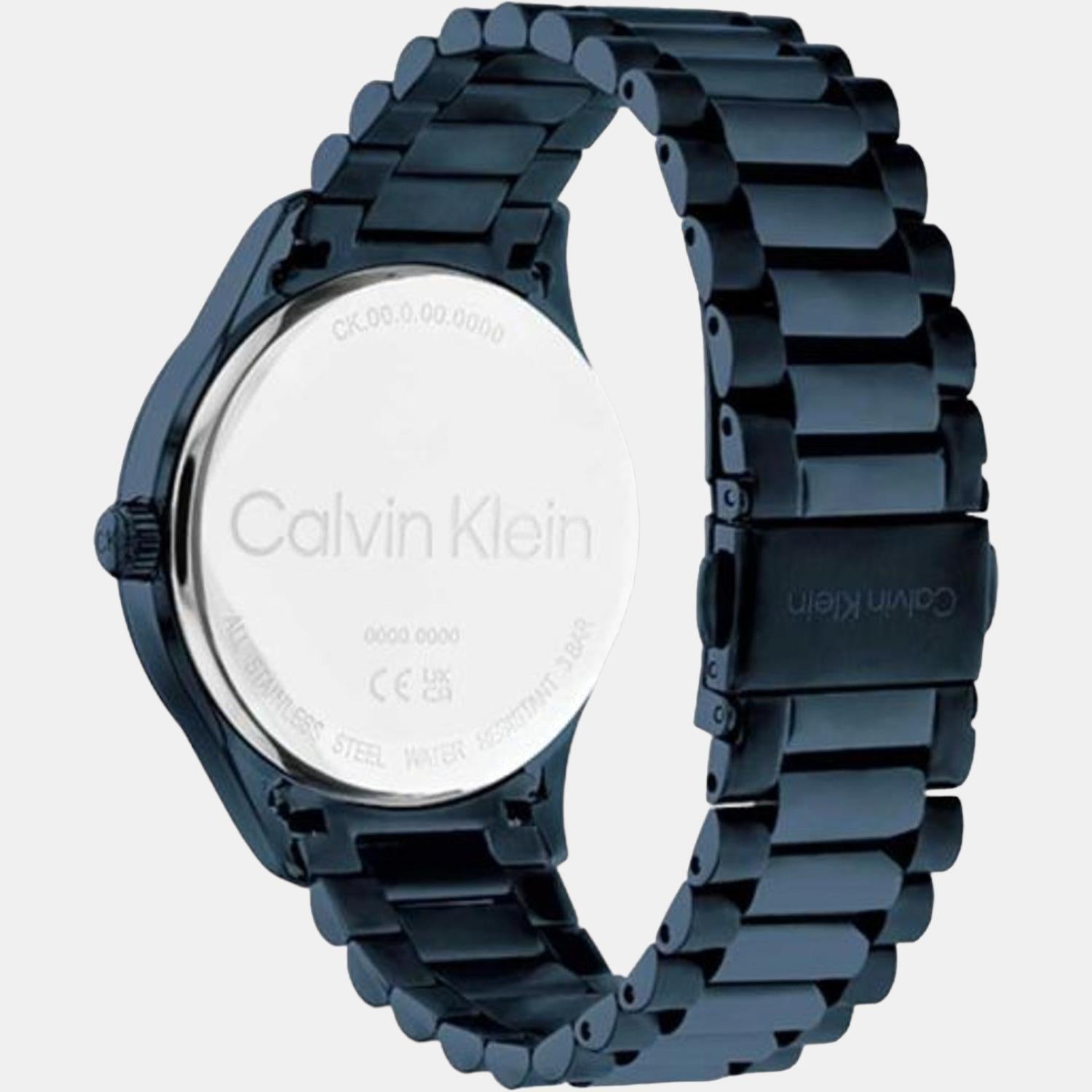Calvin Klein Unisex Round Blue watch