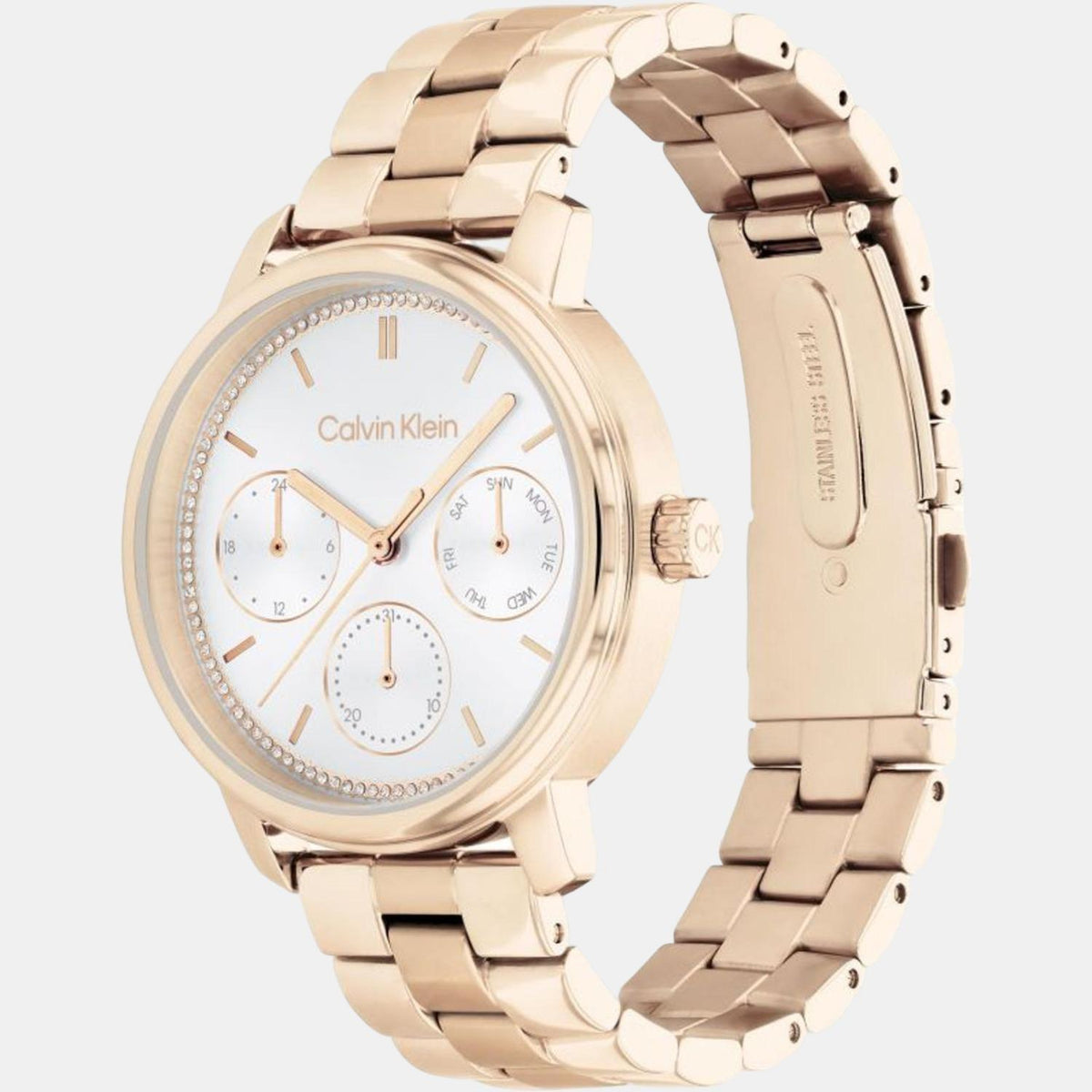 Calvin Klein Women Round Silver watch