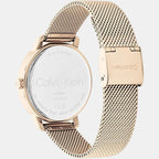 Calvin Klein Women Round Rose Gold watch