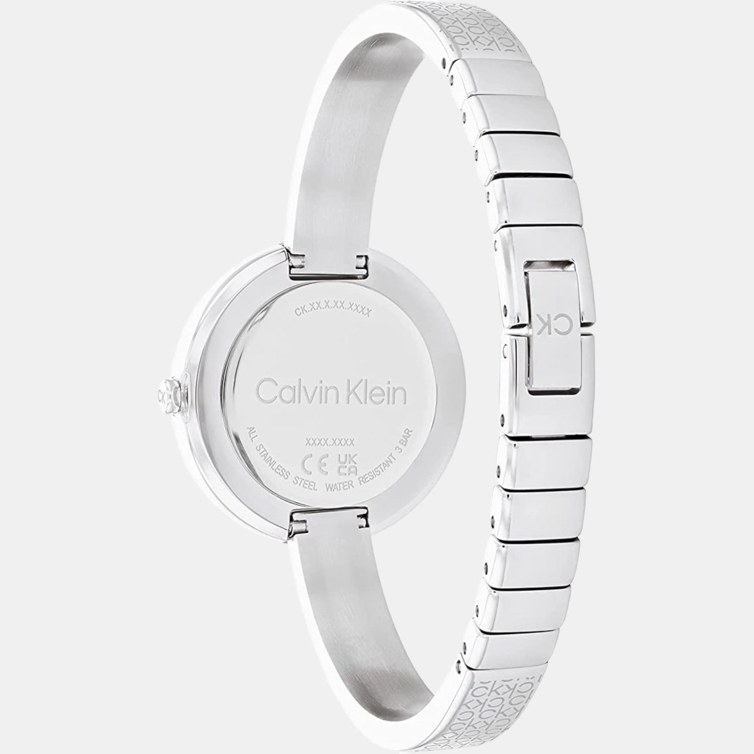 Calvin Klein Women Round Silver watch