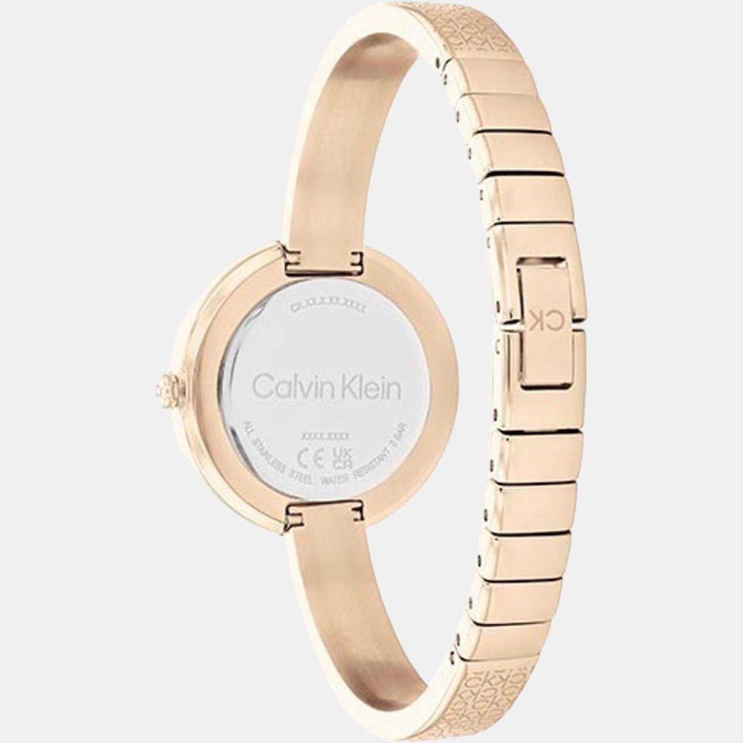 Calvin klein women's discount watch rose gold