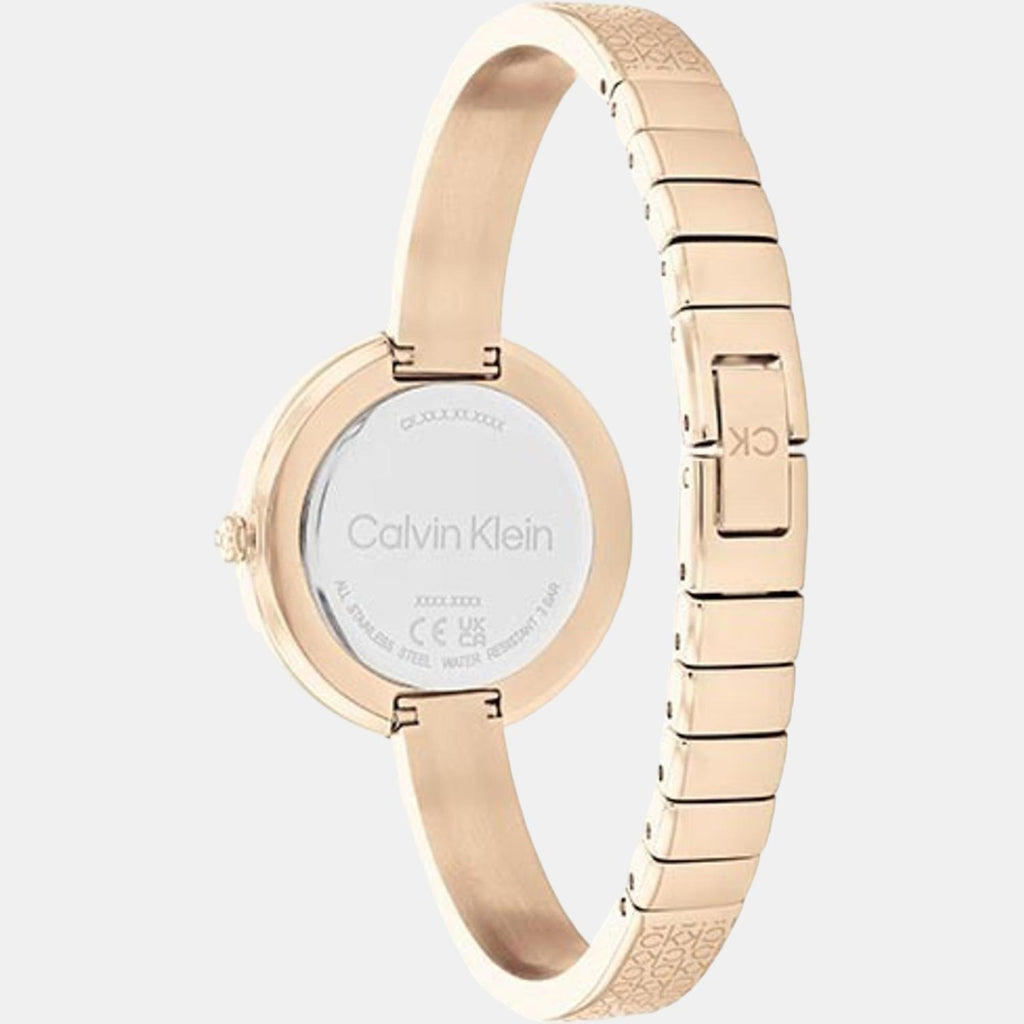 Calvin Klein Women Round Rose Gold watch