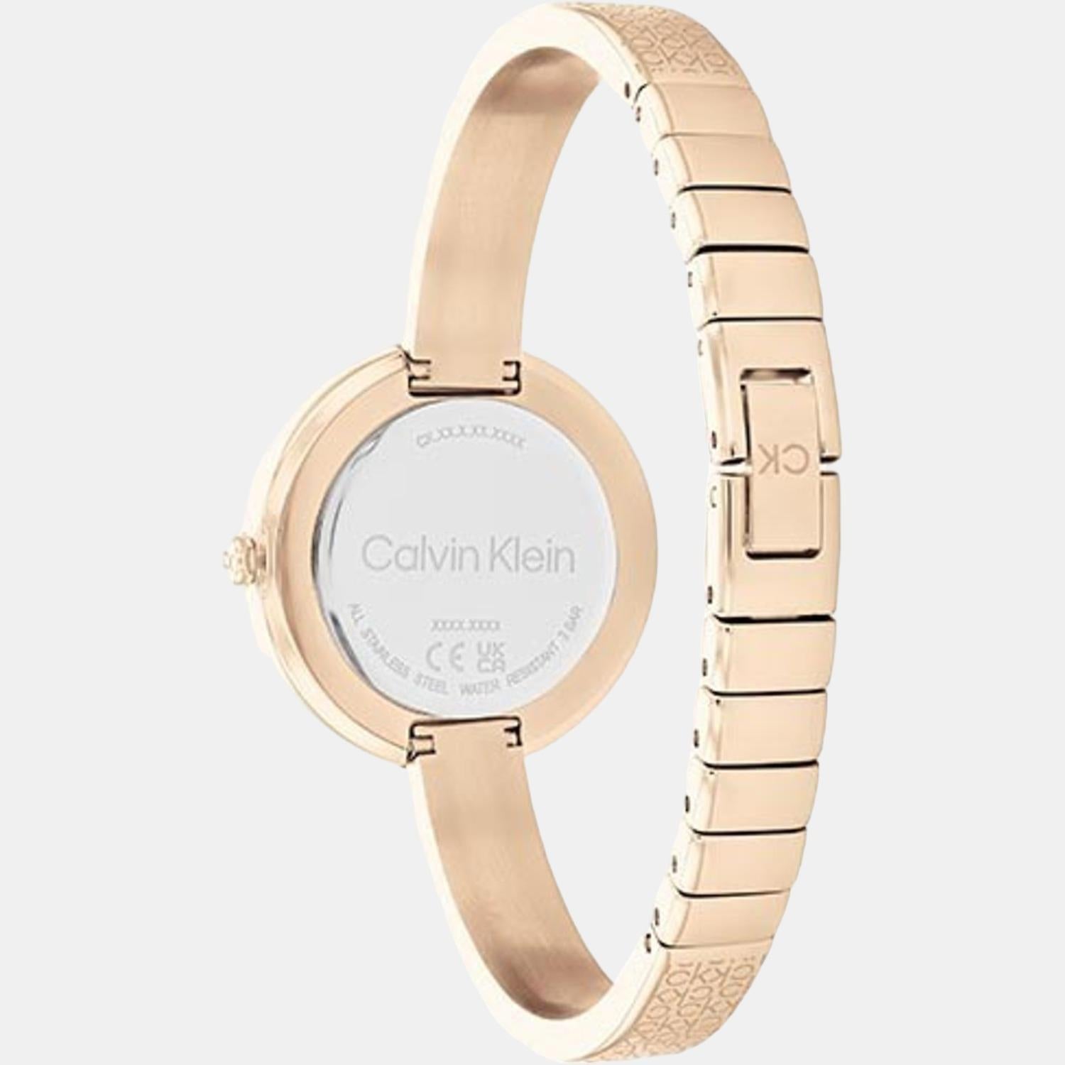 Calvin Klein Women Round Rose Gold watch