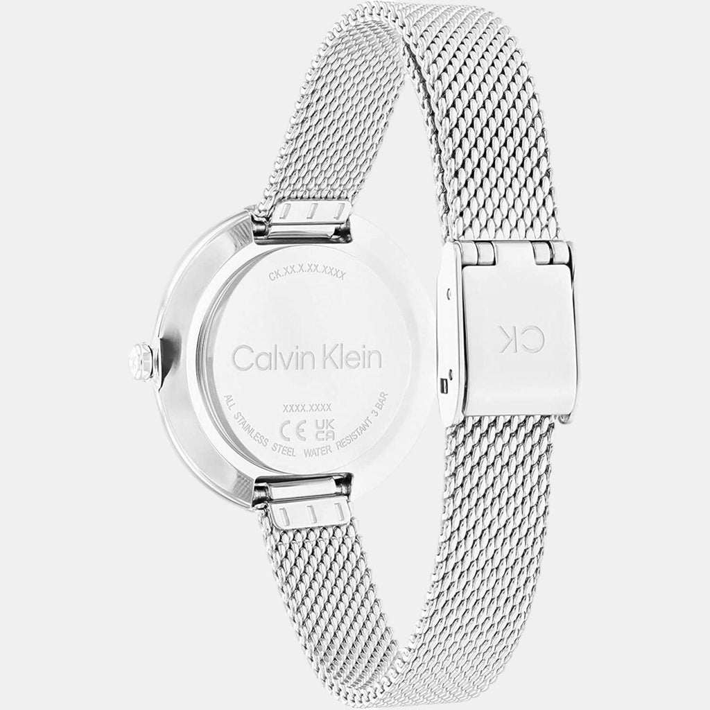Calvin Klein Women Round Silver watch