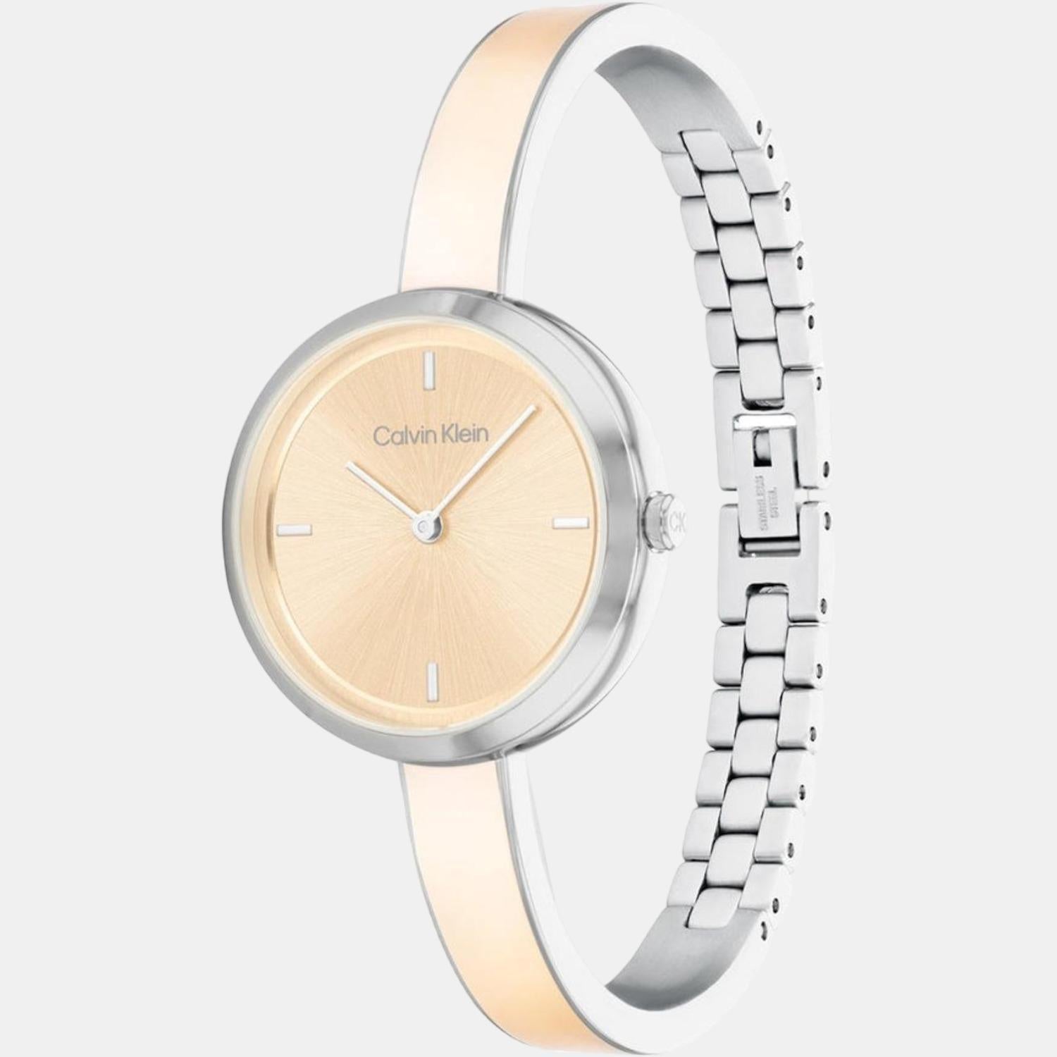 Calvin Klein Women Round Rose Gold watch
