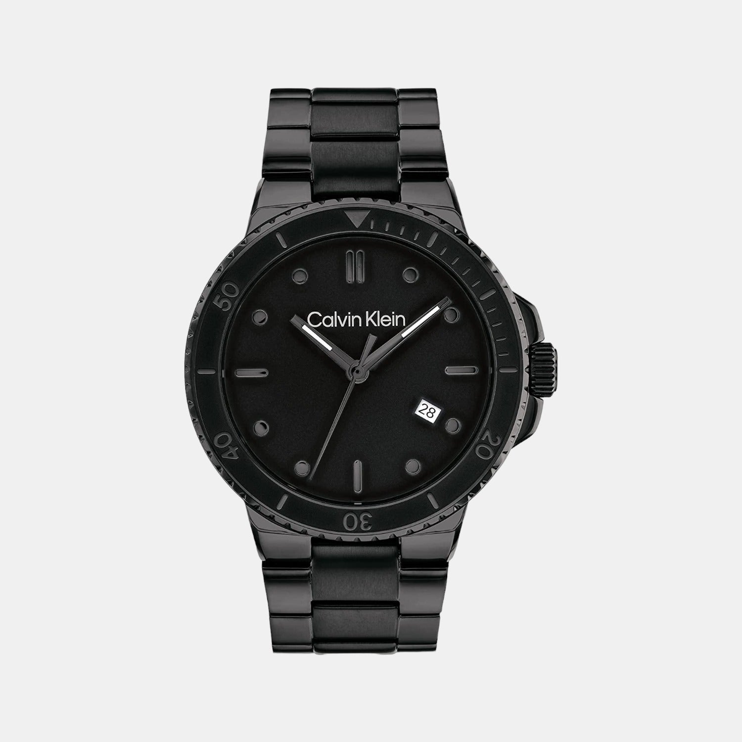 Calvin Klein Sport Men Black Stainless Steel Watch 25200205 – Just In Time