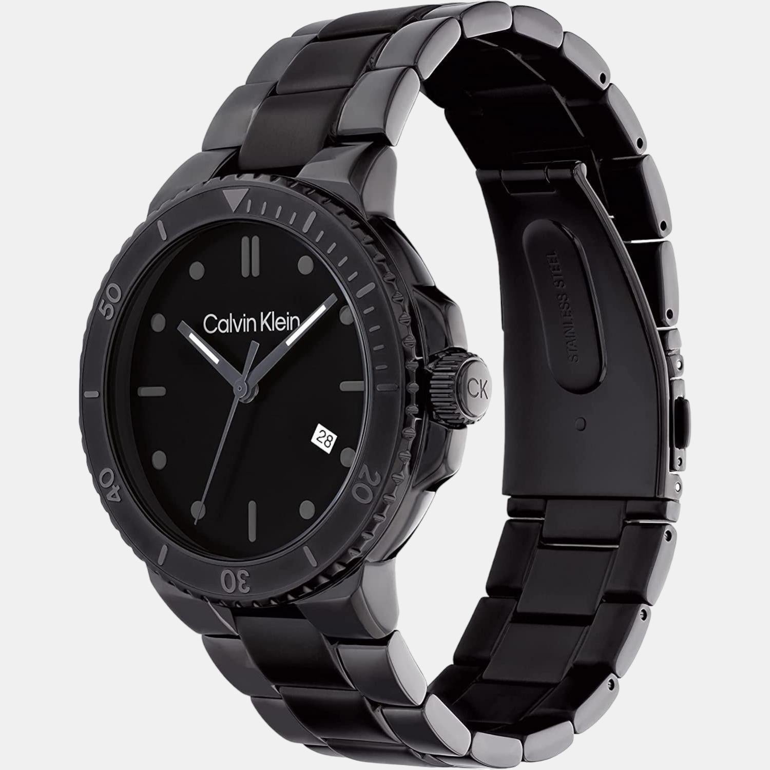 Calvin Klein Men Round Black watch