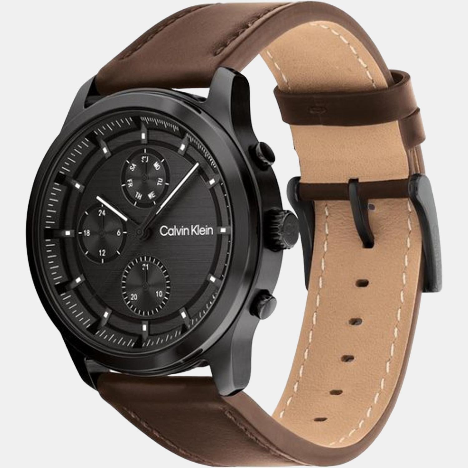 Calvin klein leather strap watches sale