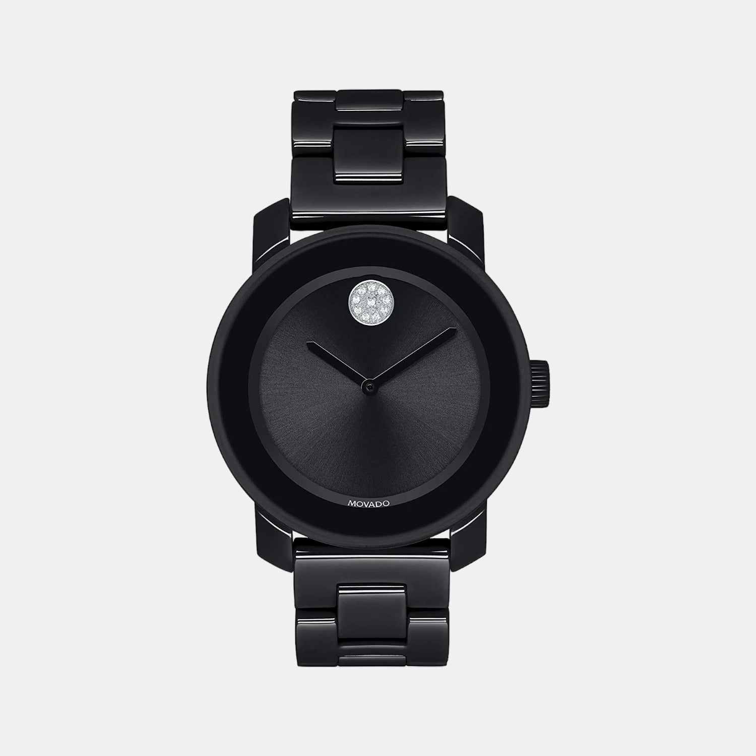 Movado Bold Women Quartz Black Dial Analog Stainless Steel Watch