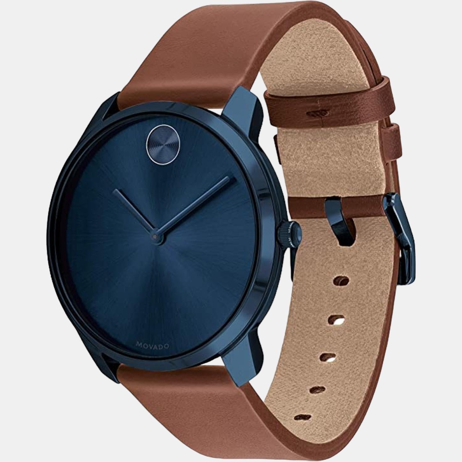 Movado watch hotsell with blue face