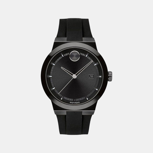 Male Black Analog Silicon Watch 3600621