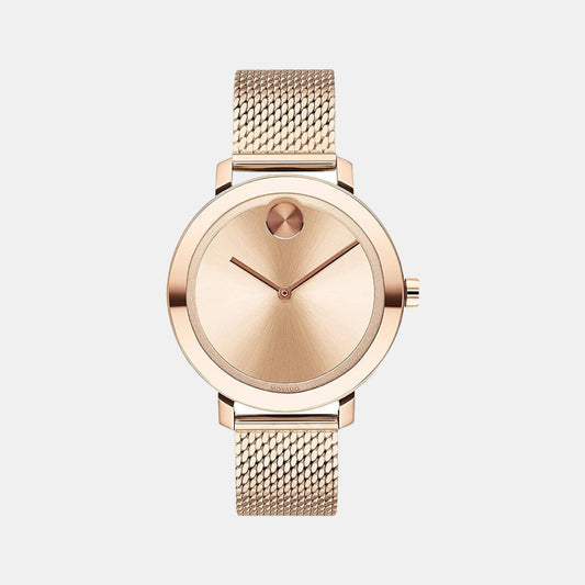 Female Rose Gold Analog Stainless Steel Watch 3600654