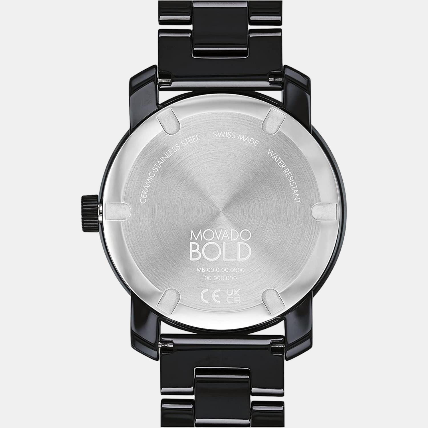 Movado bold best sale black womens