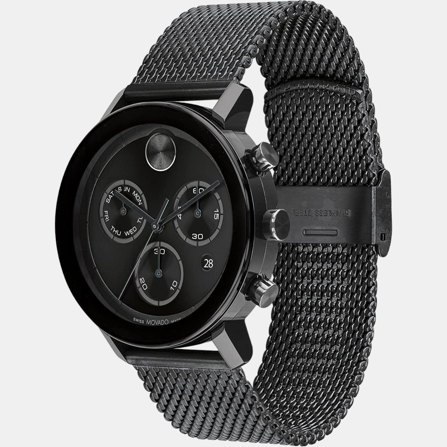 Movado bold chronograph shop black dial men's watch