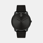 Bold Thin Male Analog Leather Watch 3600831