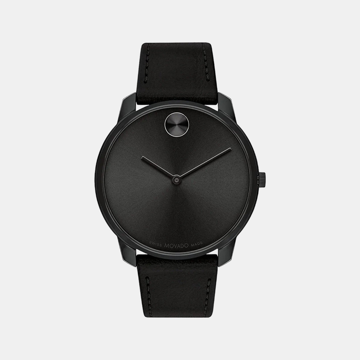 Bold Thin Male Analog Leather Watch 3600831
