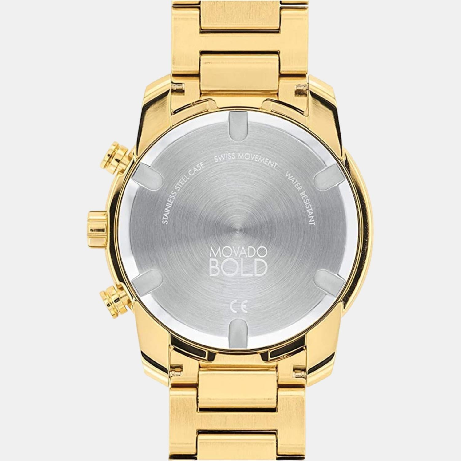 Movado bold chronograph clearance gold