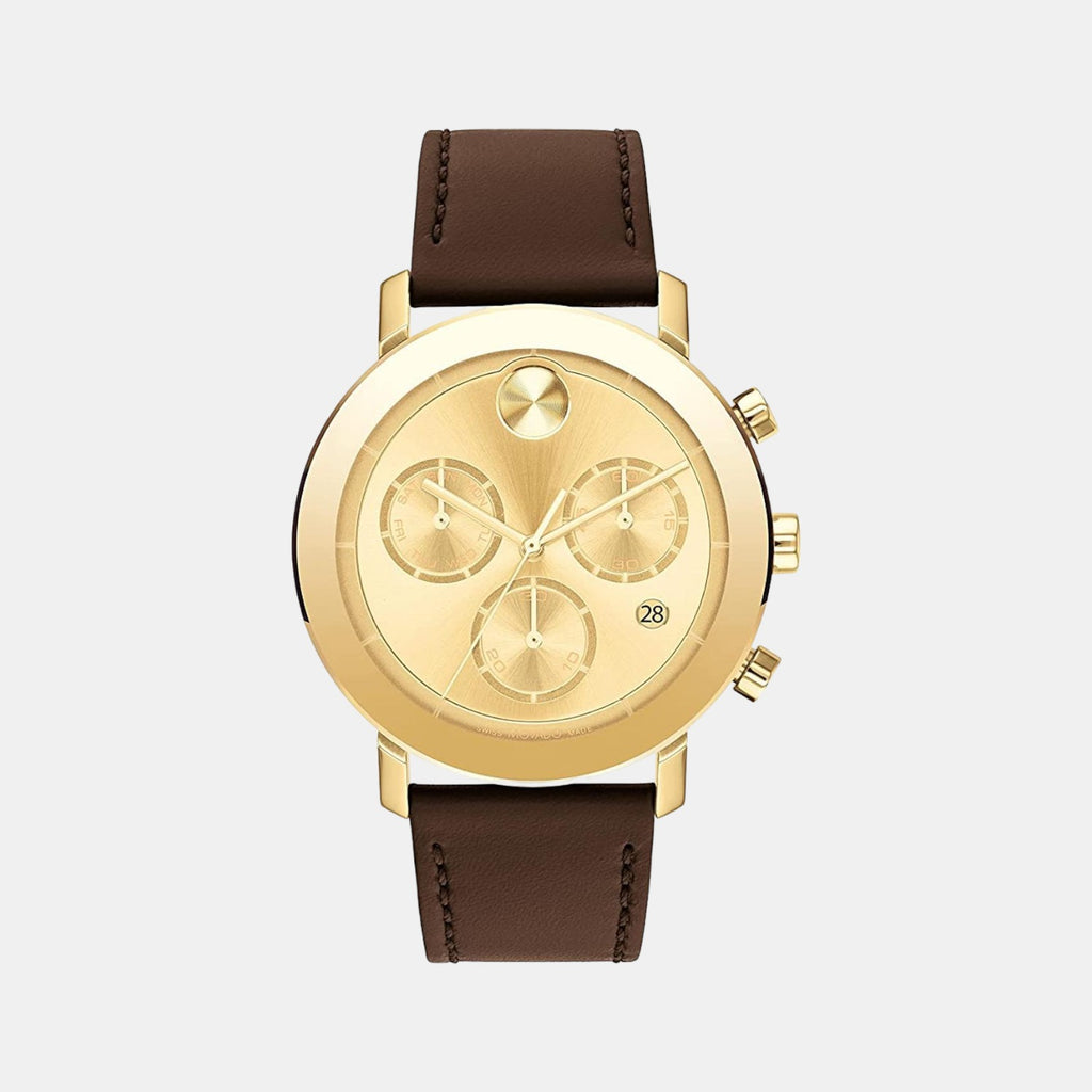 Bold Evolution Male Leather Chronograph Watch 3600883