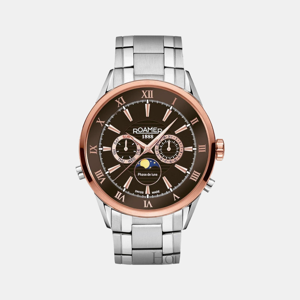 Male Brown Stainless Steel Chronograph Watch 508821 47 63 50