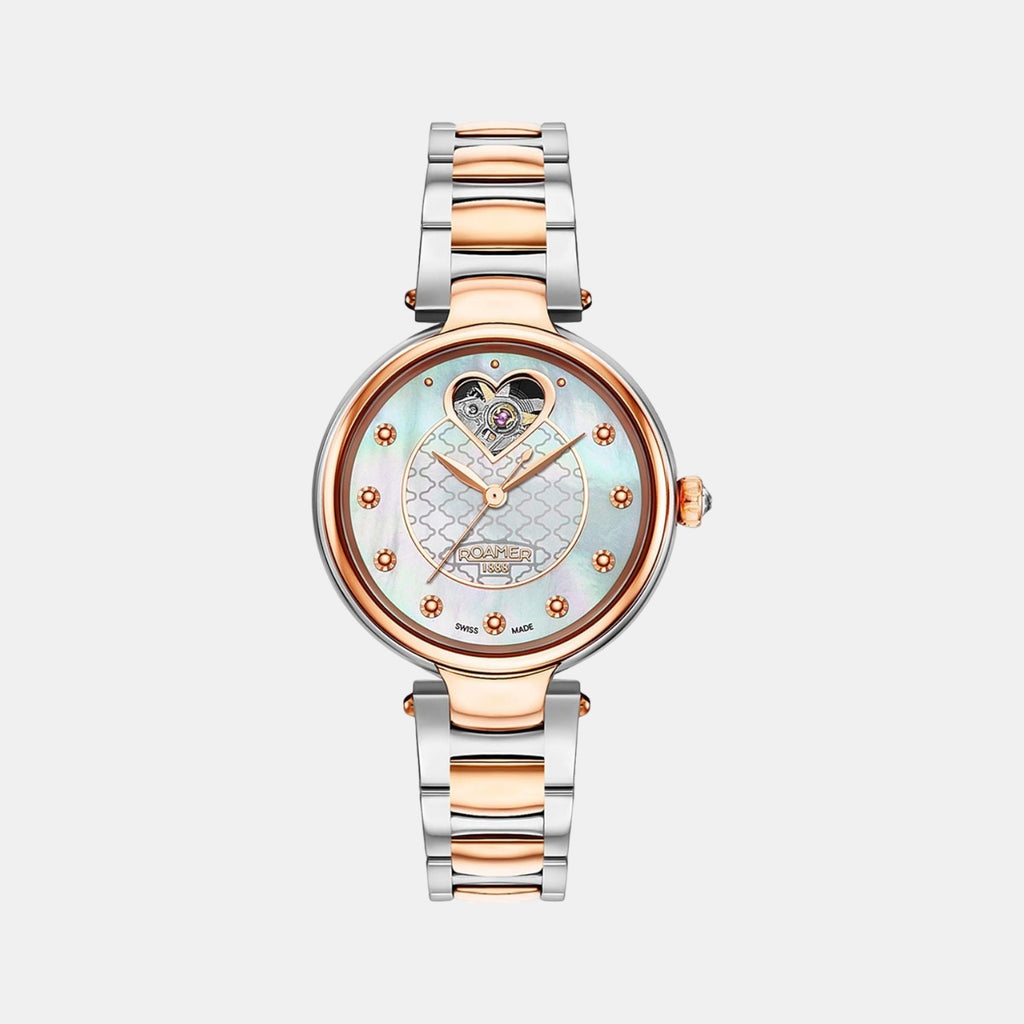 Female Cream Analog Automatic Stainless Steel Watch 557661 46 19 50