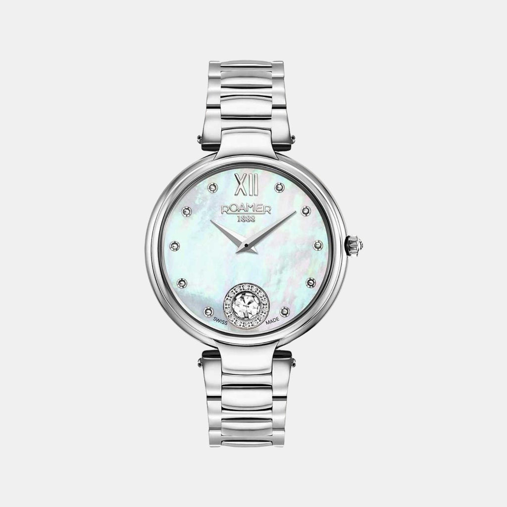 Female White Analog Stainless Steel Watch 600843 41 19 50
