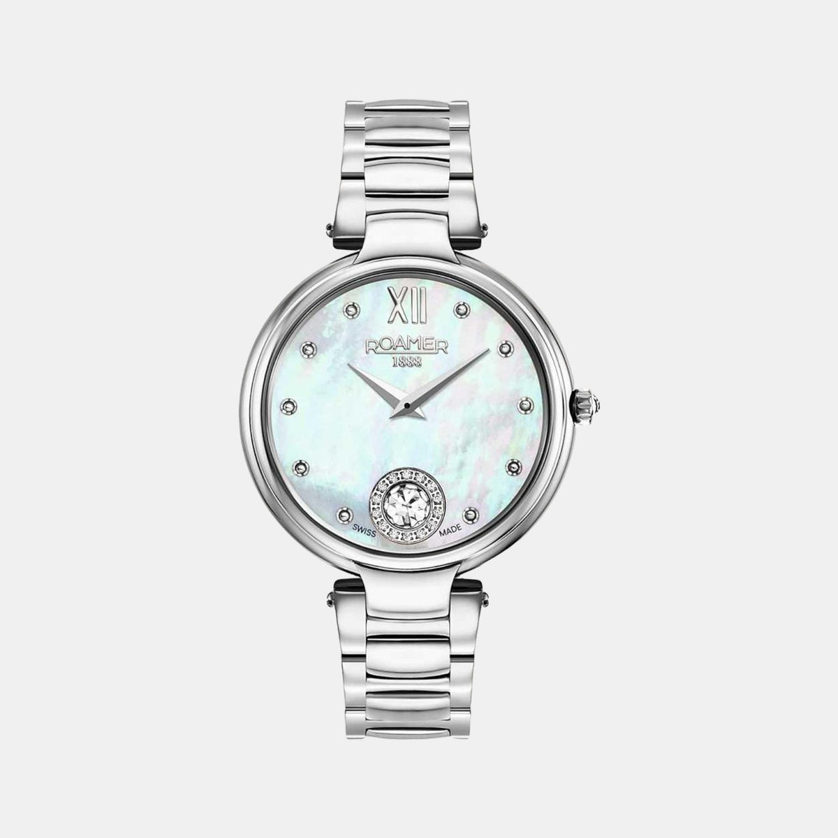 Female White Analog Stainless Steel Watch 600843 41 19 50