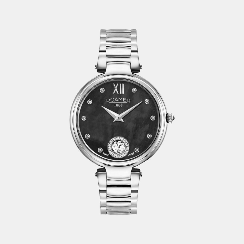 Female Black Analog Stainless Steel Watch 600843 41 59 50