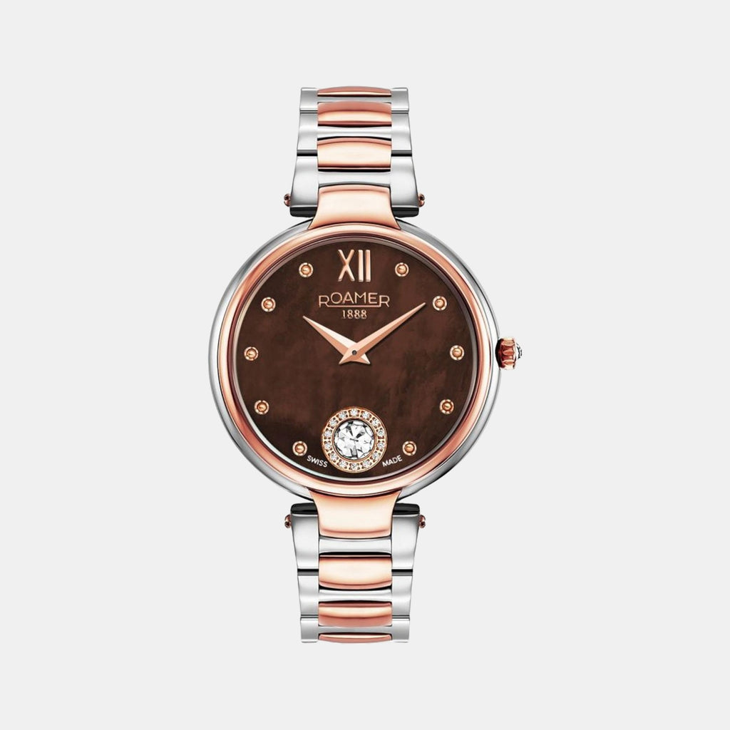 Female Brown Analog Stainless Steel Watch 600843 49 69 50