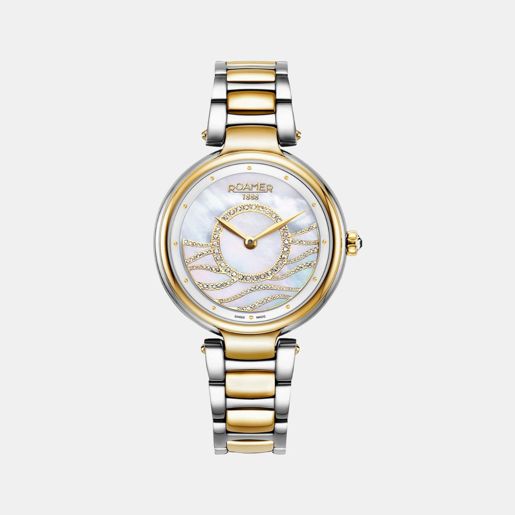 Female White Analog Stainless Steel Watch 600857 47 15 50