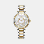 Female White Analog Stainless Steel Watch 600857 47 15 50