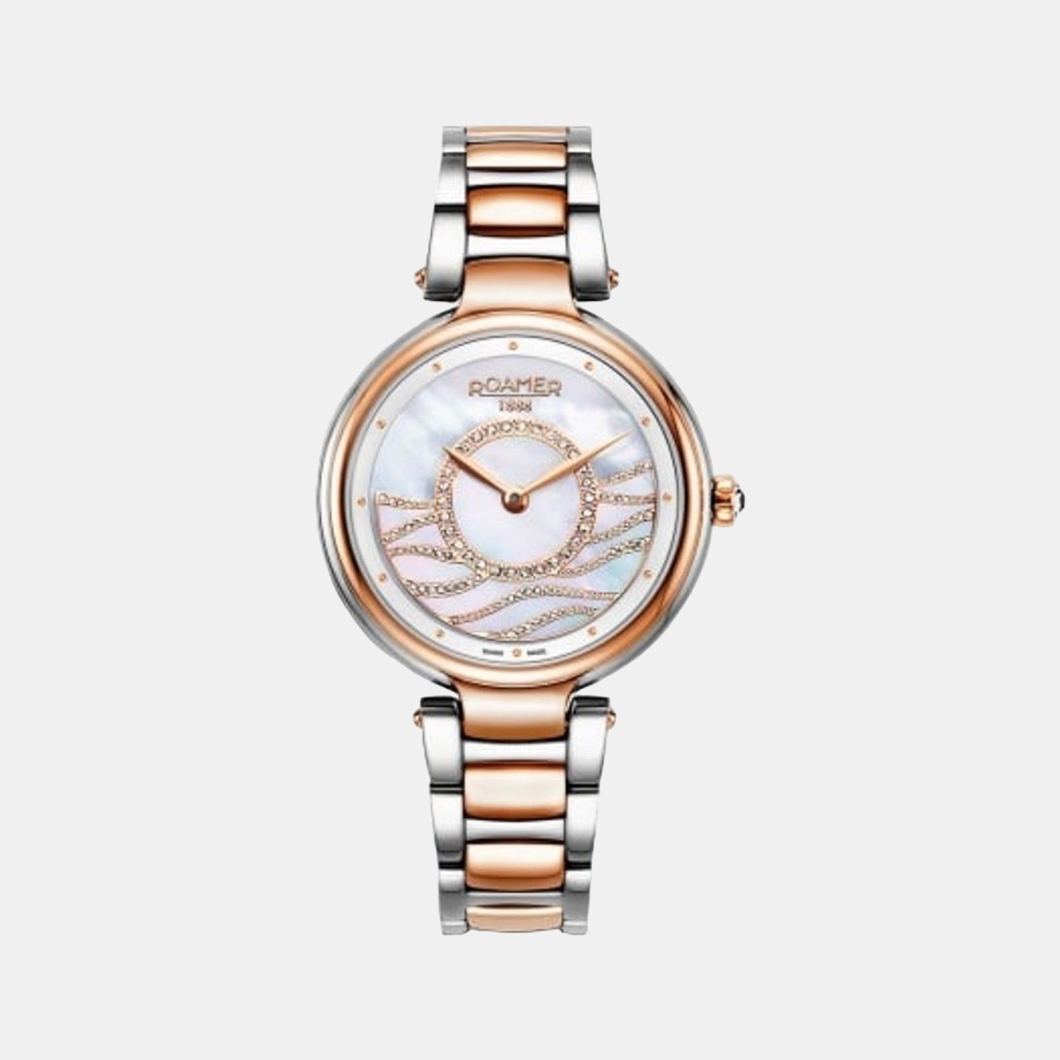 Female White Analog Stainless Steel Watch 600857 49 15 50