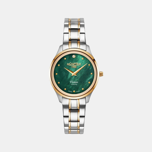 Female Green Analog Stainless Steel Watch 601857 47 59 20