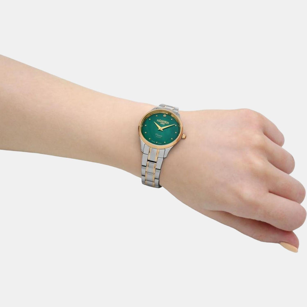 roamer-stainless-steel-green-analog-female-watch-601857-47-59-20