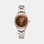 Female Brown Analog Stainless Steel Watch 601857 49 79 20