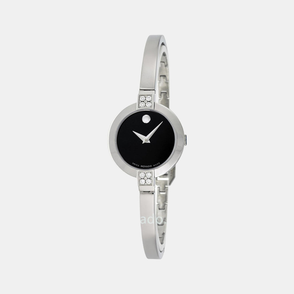 Female Black Analog Stainless Steel Watch 605855