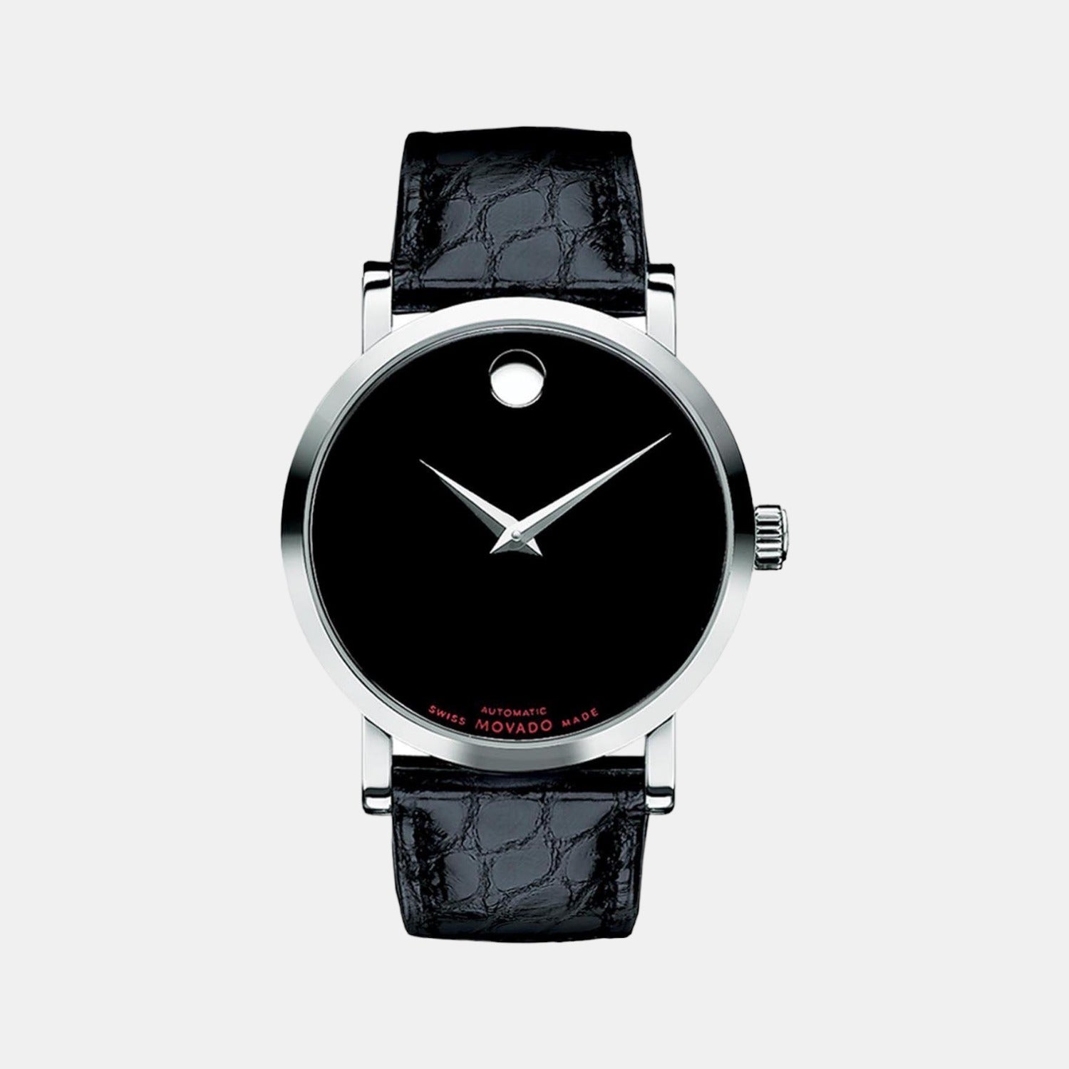 Male Black Analog Leather Watch 606112