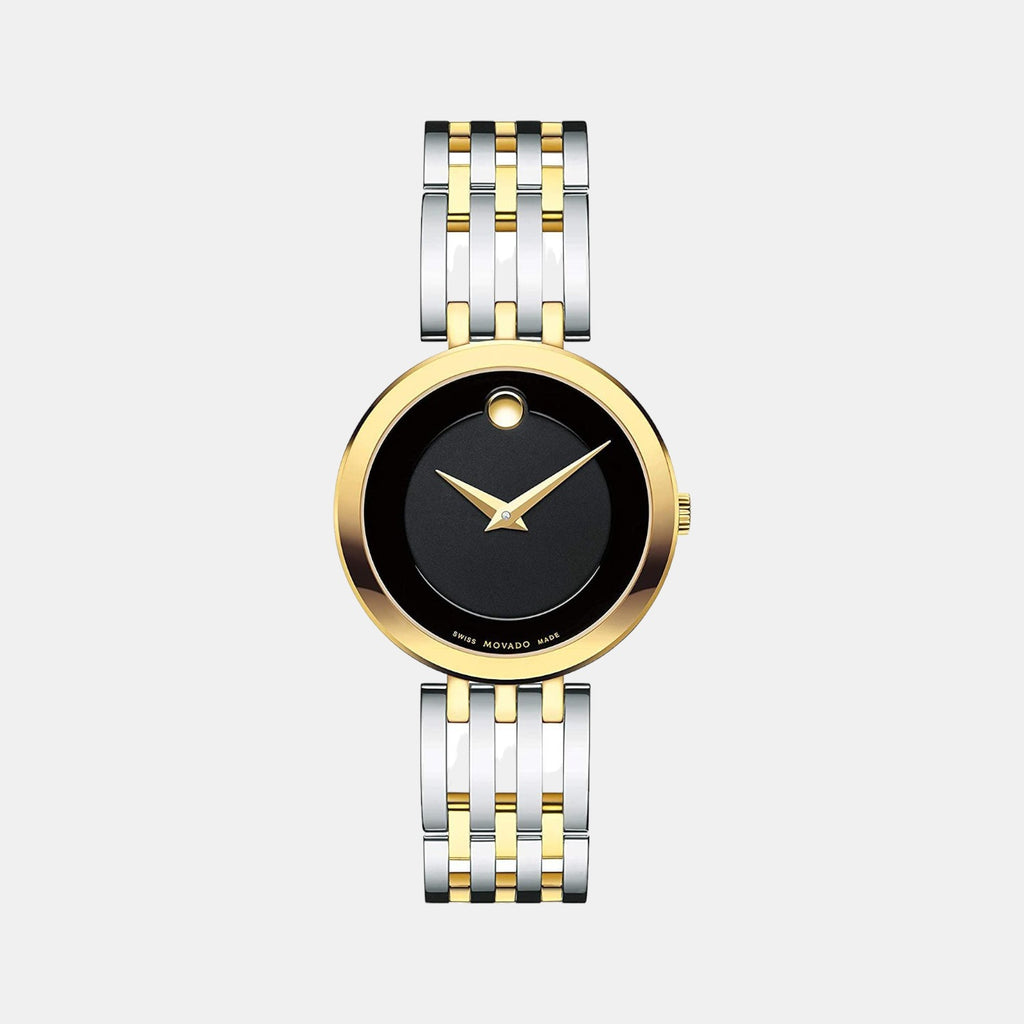 Female Black Analog Stainless Steel Watch 607053