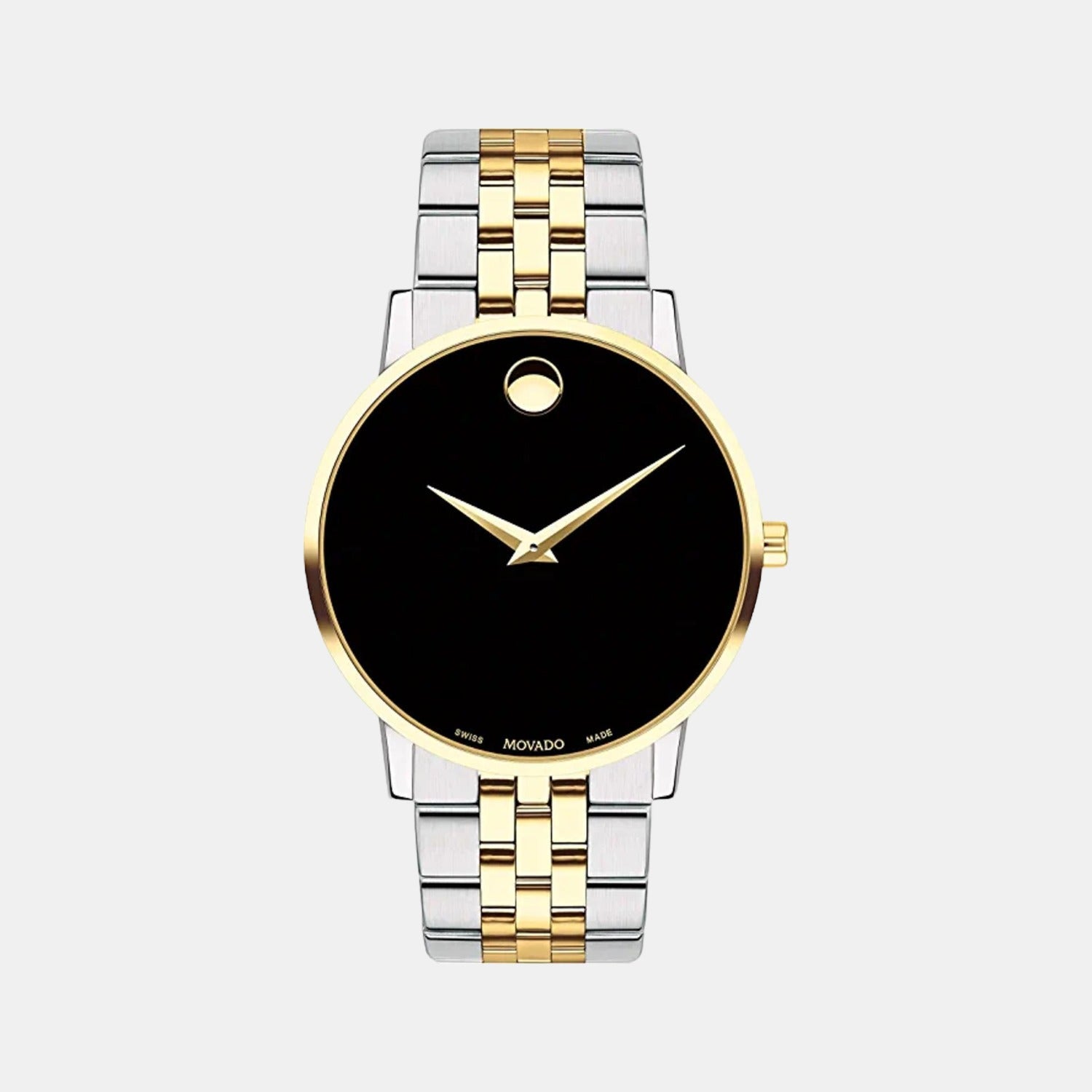 Museum Classic Men Quartz Black Dial Analog Stainless Steel Watch 607200