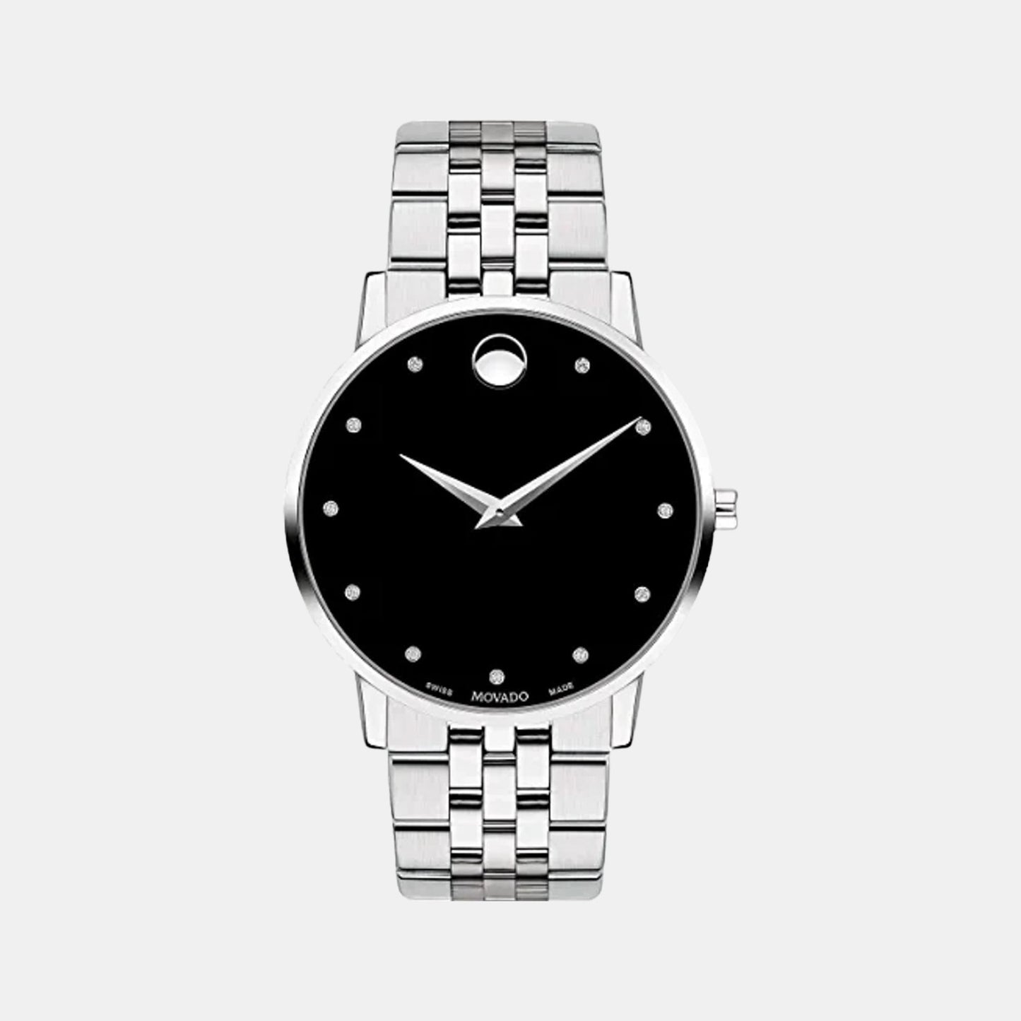 Male Black Analog Stainless Steel Watch 607201