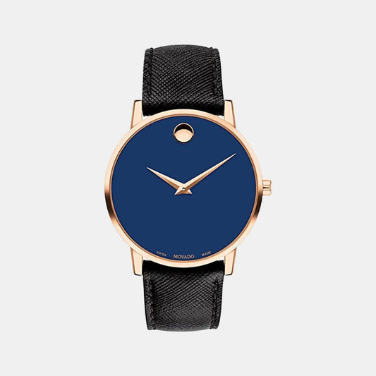 Male Blue Analog Leather Watch 607266