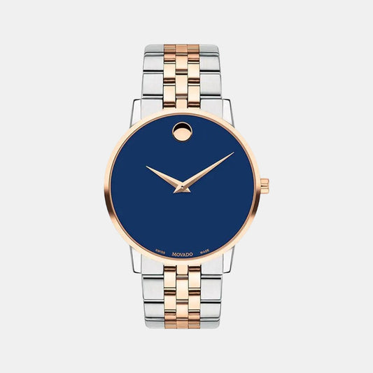 Male Blue Analog Stainless Steel Watch 607267