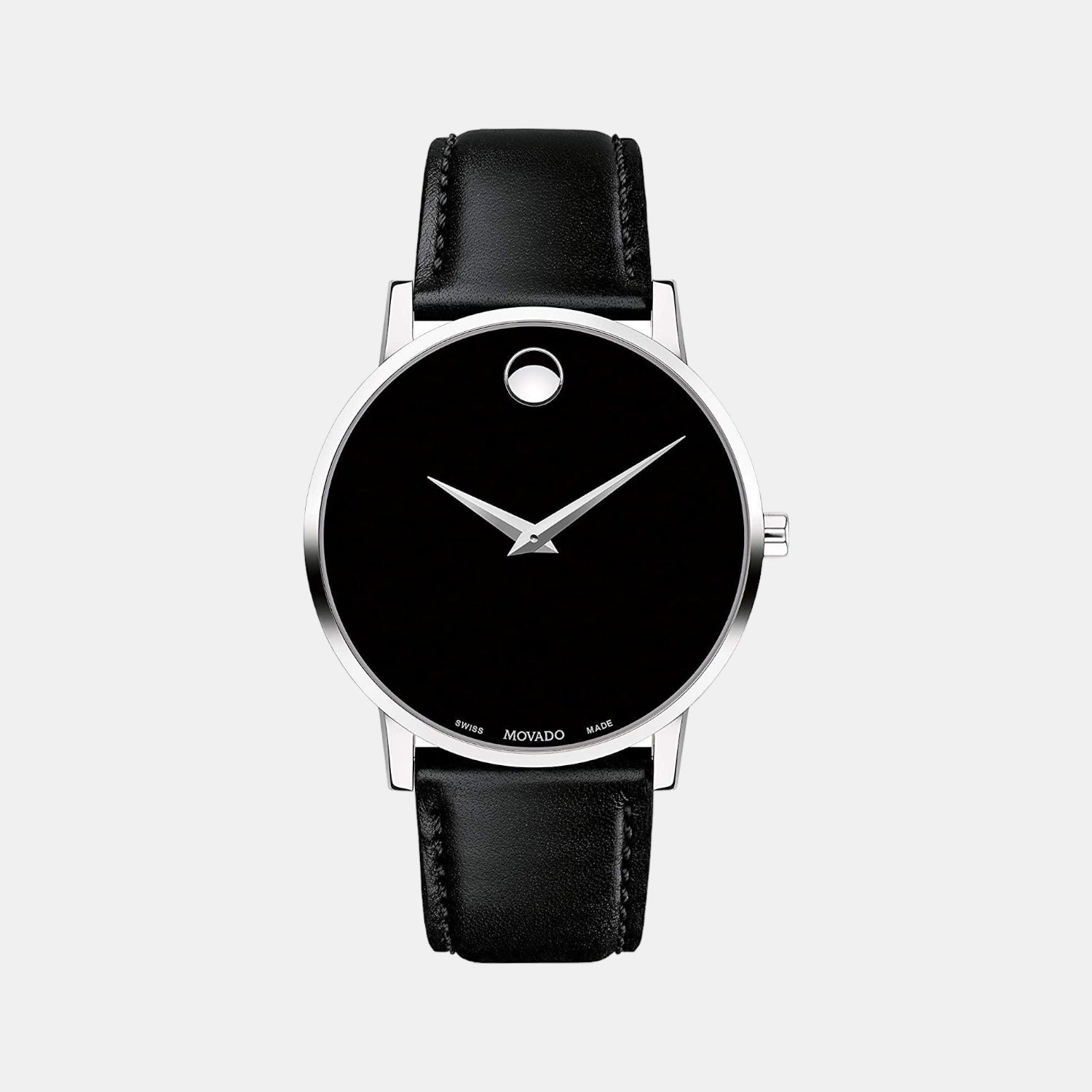 Male Black Analog Leather Watch 607269