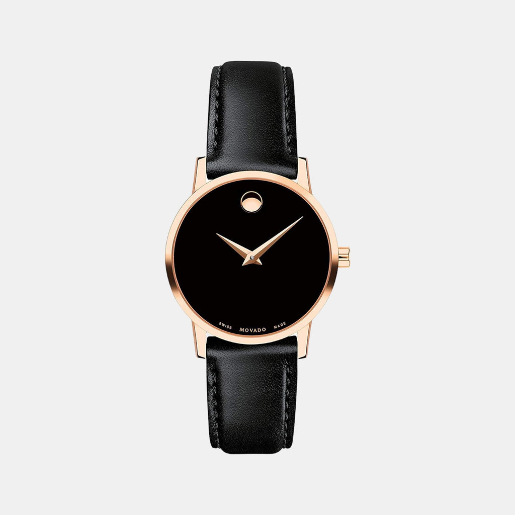 Female Black Analog Leather Watch 607276