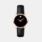 Female Black Analog Leather Watch 607276
