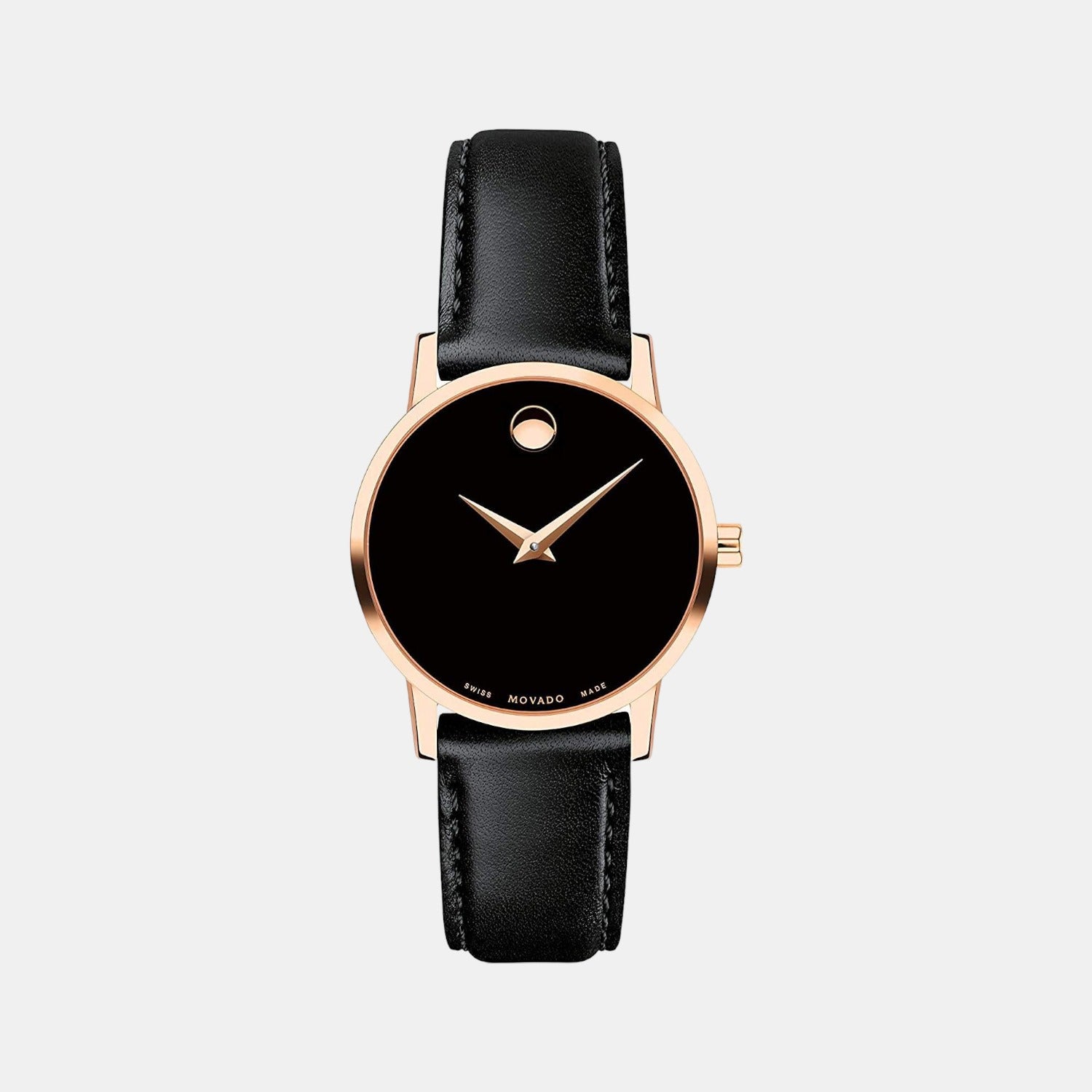 Female Black Analog Leather Watch 607276