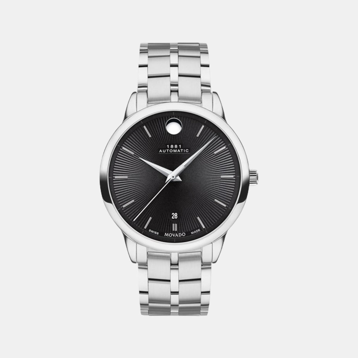 Male Black Analog Stainless Steel Watch 607461