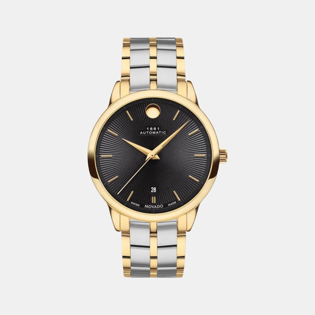 Male Black Analog Stainless Steel Watch 607463