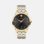 Male Black Analog Stainless Steel Watch 607463