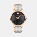 Male Black Stainless Steel Automatic Chronograph Watch 607464